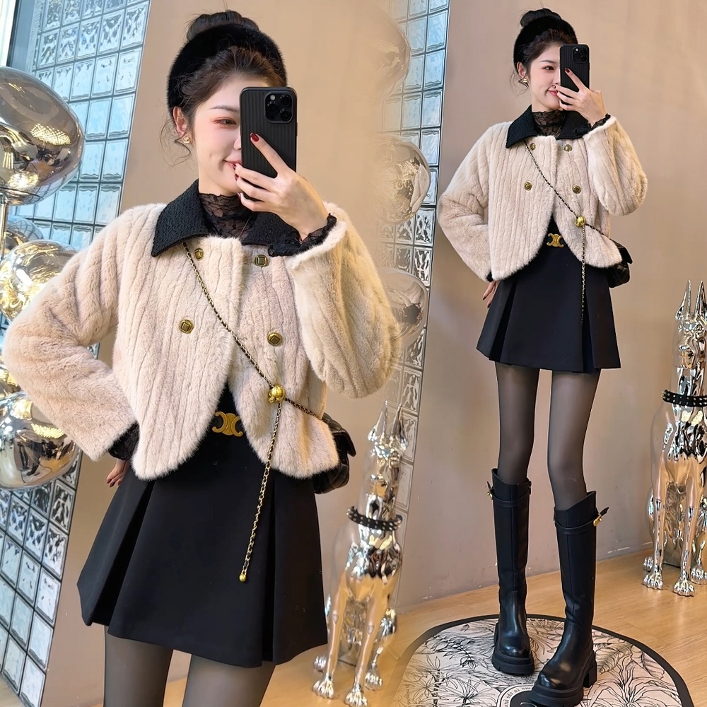 Jacket For Women Autumn Winter Faux Fur Coat French - Picture 4 of 9